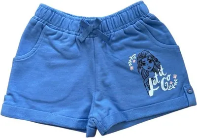 Produktbild von Kurze Jogginghose für Mädchen | Frozen | Blau oder Grau |  blau,98