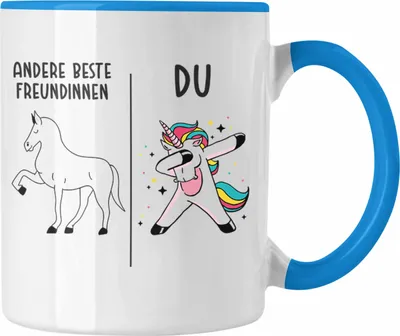 Produktbild von Trendation - Beste Freundin Tasse Mädchen Geschenke Geburtstag Tassen mit Sprüchen (Blau)