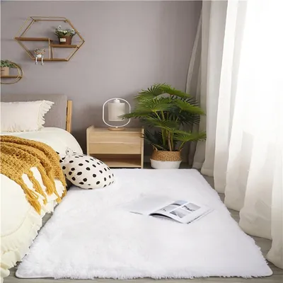 Immagine prodotto di Omgoods - Tappeto spesso e morbido, 120x160 cm, super soffice e lavabile, ideale per la camera da letto e il soggiorno