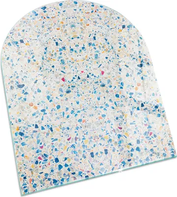 Produktbild von Abstraktes Texturmuster – Glasbodenplatte für – Kaminofen – Kaminplatte Glas – Schutzglas – Funkenschutzplatte –Glasbodenplatte Feuerfeste – Hitzeschutzplatte – Bodenschutz aus Glas – 80x70 cm
