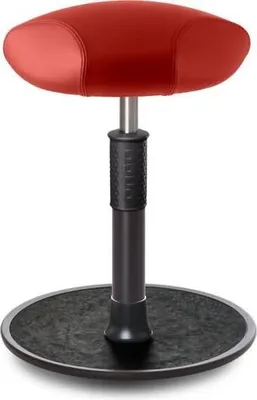 Produktbild von Sitz- Stehhocker Free Regular Triangel Boxmark Leder Rot schwarz /schwarz.