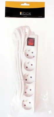 Obrázek produktu pro Prodlužovací kabel Vayox VA0309-5 | 5M | 5 zásuvek | jistič | 10A | IP20 | bílý