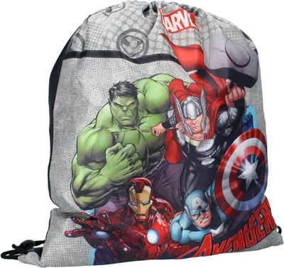 Imagen del producto de Mochila de gimnasia Avengers, 44 cm. Mochilas Marvel para niños y adolescentes