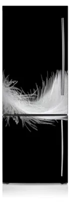 Produktbild von Aufkleber Kühlschrankmagnete Dekoration Kühlschrankfolie 60x180 cm - weiße Feder