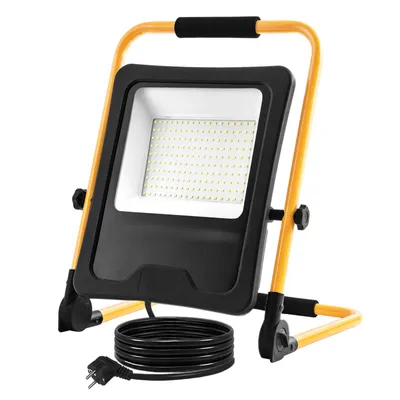 Produktbild von LARS360 LED Baustrahler 200 W Kaltweiß 6000–6500 K mit Standfuß und 3 m Netzkabel, LED Fluter für Werkstatt, Garage, Baustelle und Garten