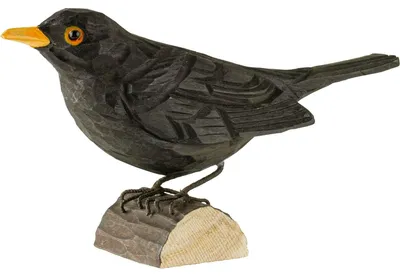 Produktbild von Wildlife Garden DecoBird Amsel handgeschnitzt