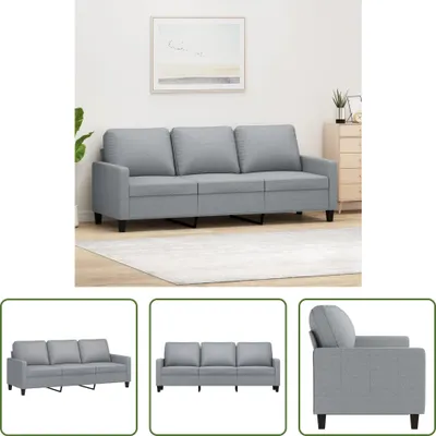 Produktbild von The Living Store 3-Sitzer-Sofa Hellgrau 180 cm Stoff