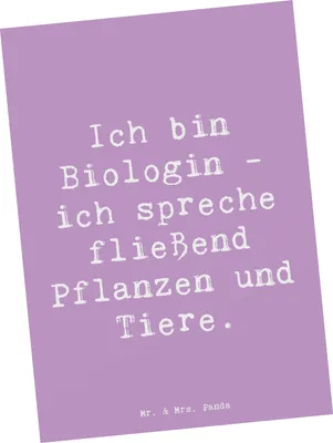 Produktbild von Mr. & Mrs. Panda Grußkarte Spruch Sprechende Biologin - Lavendeltraum - Geschenk, Beruf, Ansichtskarte, Berufspassion, Entdecker, Ich bin, Lebewesen, Postkarten, Pflanzen