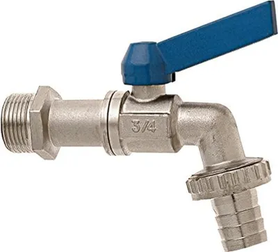 Produktbild von GEKA-Kugelauslaufventil ; 3/4" MS Ni mit blauem Griff