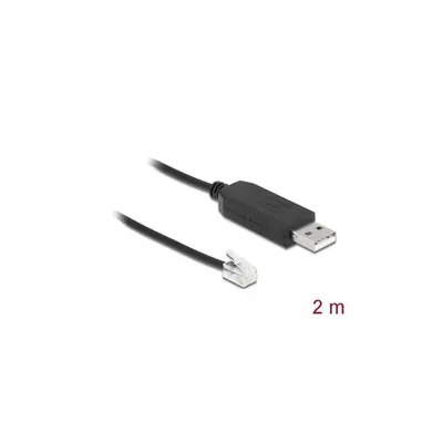 Zdjęcie produktu dla DeLOCK 66734, RJ-9, USB 2.0 Type-A, 2 m, Czarny