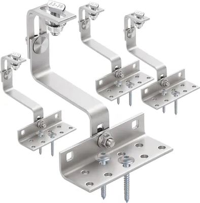 Produktbild von 1 Modul Montageset Ziegeldachhaken, 10cm, Hammerkopf 17,3