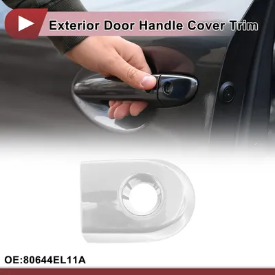 Image de 1 Pièce Coque De Poignée De Porte Extérieure Pour Nissan Versa 2007-2012 Coque De Poignée De Porte No.80644El11A En Abs Ton Argent