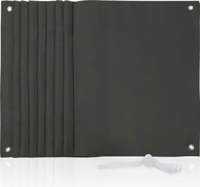 Produktbild von com-four® Blickdichter Balkon-Sichtschutz - Balkonumspannung mit Kordel zur Befestigung - Windschutz und Sonnenschutz für Balkon