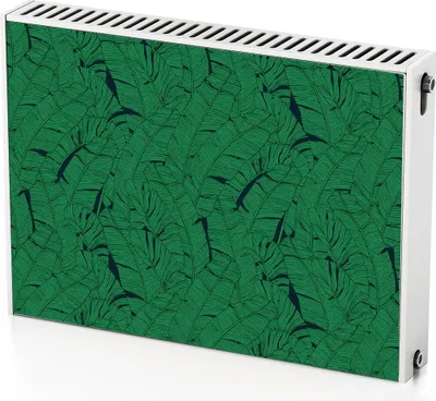 Produktbild von Bananenbaumblätter – Magnetische Heizkörperabdeckung – 80x60 cm – Magnet Heizkörperabdeckung – 3D Würfel – Heizkörperverkleidung – Magnetische Wandverkleidung – Wetterfest
