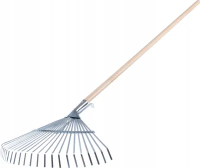 Produktbild von KADAX Rechen aus Stahl, Harke mit langem Stiel aus Holz, einstellbare Drahtharke