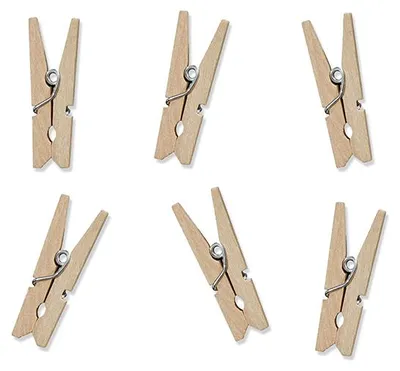 Immagine prodotto di 1000 mollette in legno, legno naturale