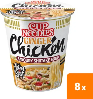 Produktbild von Nissin - Instant Cup-Nudeln Huhn Ingwer - 8 stück