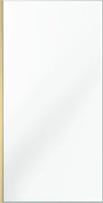 Image de Paroi de douche à l'italienne 100x200 cm verre trempé 8 mm - Or Doré Brossé - FREEDOM 2 GOLD