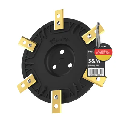 Image de beos® : Disque de couteaux de réglage pour robots tondeuses, compatible avec 6 lames - Worx Landroid S&M (jusqu'à l'année de fabrication 2020) - Diamètre : 146 mm