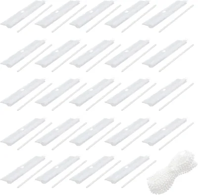 Imagen del producto de Accesorios para persianas verticales de 89 mm, juego de 24 piezas, color blanco, material plástico, para ventanas y puertas