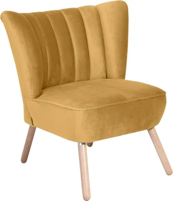 Produktbild von Sessel Kadisha Bezug Samtvelours Buche natur / mais 21101