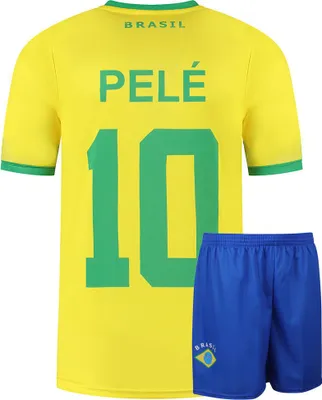 Zdjęcie produktu dla Zestaw koszulek piłkarskich Brazil Home Pele - Dzieci i dorośli - 128