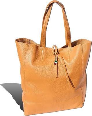 Produktbild von Florence ital. Echtleder Shopper cognac 30x35x15 Damen D2OTF112N