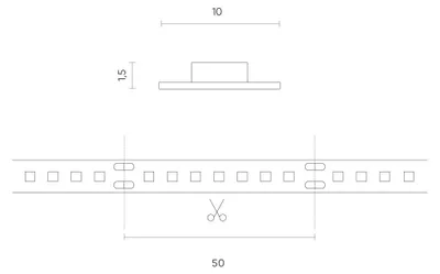 Produktbild von LED Streifen Lichtband 14,4W/m IP20 24V 10mm Kaltweiß 6000K 5m