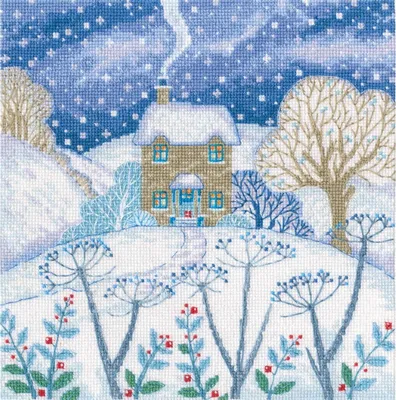 Produktbild von RTO Kreuzstich Set "In einem Wintermärchen", Zählmuster, 20x20cm