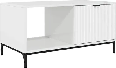 Immagine prodotto di Tavolino da salotto con cassetto Bianco Lucido 90 x 49 x 46 cm