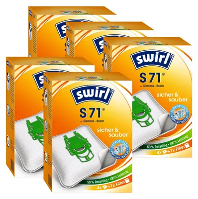 Produktbild von 5 x Swirl S 71 MP Plus AirSpace Staubsaugerbeutel Staubbeutel Microvlies