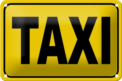 Produktbild von Blechschild Hinweis 18x12cm Taxi Schild deko