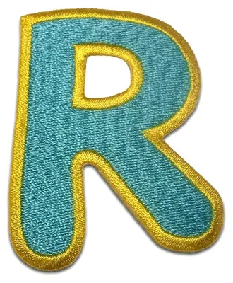 Produktbild von Buchstabe R - 6.2x4.8cm: Alphabet Buchstaben Einzeln Auswählbar - Aufnäher, Bügelbild, Aufbügler, Applikationen, Patches, Flicken, Zum Aufbügeln