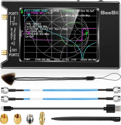 Produktbild von Vektornetzwerkanalysator, 4-Zoll-Antennenanalysator, Frequenzbereich 50 kHz - 6,3 GHz, mit MicroSD-Slot