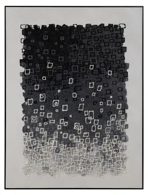 Produktbild von Abstrakte Malerei – Weiß und Schwarz – 90 x 4 x 120 cm – Leinwand