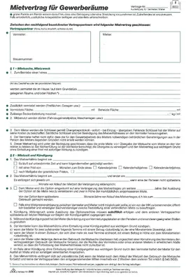 Produktbild von Mietvertrag für Gewerberäume A4 3 Blatt Packung mit 50 Stück