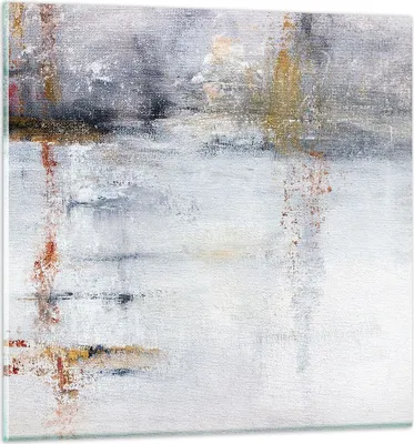 Produktbild von Bilder auf glas - Einteilig - Abstraktion weiß verschwommen - 70x70cm - Glasbilder - Wandbilder - Bilder - Wanddekoration aus Glas - Glas Bilder - Wandbild auf Glas - GAC70x70-4535