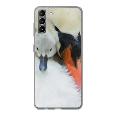 Produktbild von MuchoWow® Handyhülle Schutzhülle Hülle für Samsung Galaxy S21 Plus Schwan - Küken - Makro Silikon Softcase Handy Hülle - Handy-Tasche