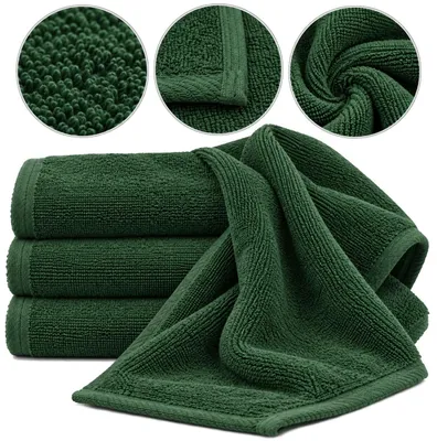 Produktbild von Handtuch - Badetuch - Dunkelgrün - 500g/m² - Baumwollhandtuch - 100% Baumwolle