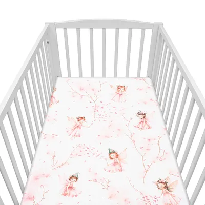 Obrázok produktu pre Bavlnené prestieradlo do detskej postieľky New Baby Víly 120 x 60 cm