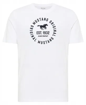 Obrázek produktu pro Mustang | Pánské tričko ve stylu Mustang, design Alex, bílé, bavlna, klasická velikost XXL