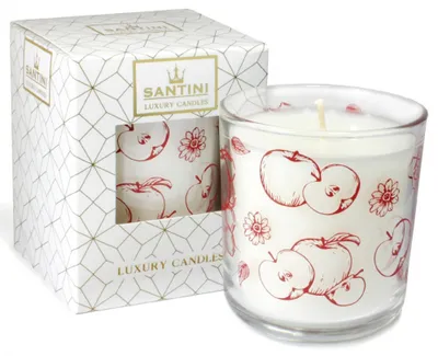 Produktbild von Luxuskerze Santini - Goldener Apfel, 200g
