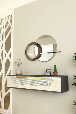 Produktbild von Skye Decor, Hochwertiger Dresser (Parent Code) - Anthrazit, Travertin, Gold, 120 cm