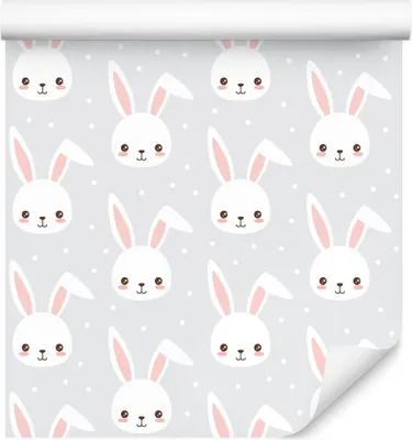 Produktbild von 10m VLIES TAPETE Rolle Kinderzimmer Tiere Kaninchen Kugeln Ornamente XXL