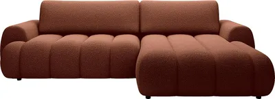 Produktbild von Ecksofa mit Schlaffunktion - Ecke rechts - Stoff - Terrakotta - FRIDORA