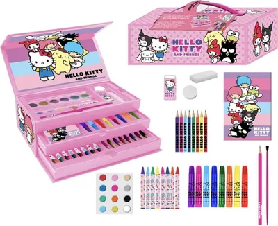 Produktbild von Hello Kitty Mal- und Zeichenkoffer Kinder Kreativset mit Stiften & Zubehör