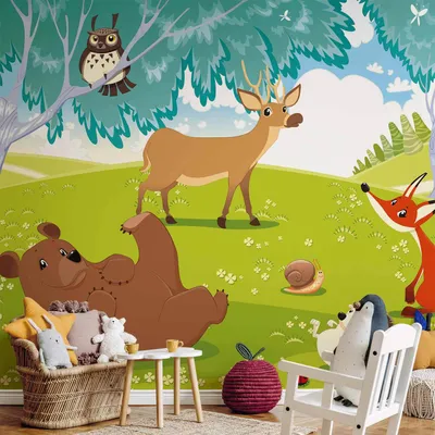 Produktbild von Selbstklebende Folie Fototapete - Funny animals 147x105 cm Für Kinder e-A-0031-a-a