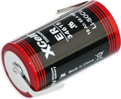 Produktbild von KRAFTMAX Lithium-Batterie LS34615, D, mit Z-Lötfahne, 3,6 V-, 19000 mAh