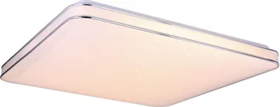 Produktbild von Globo Lighting Deckenleuchte Metall weiß, Acryl opal sparkle, Chromring, dimmbar, Farben fixierbar, SmartLight, App, Memoryfunktion, Nachtlicht, Fernbedienung, Batterie inkludiert 2x AAA, kompatibel mit Smart Home und Alexa, LxBxH: 495x495x80mm, inkl. LED 48W 230V, 500-5186lm Source, 330-3300lm Output, CCT 3000-6400K