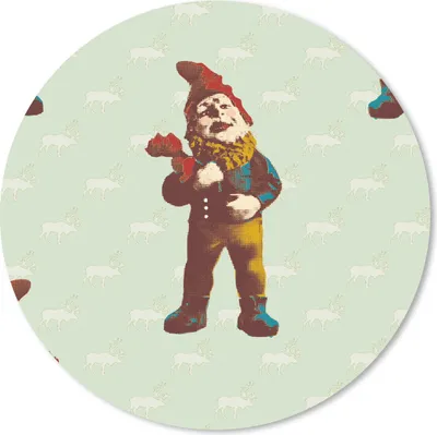 Produktbild von MuchoWow® Mauspad Mousepad Zwerg - Muster - Garten 40x40 cm - Mousepads - Maus Mat - Pad - Mausunterlage - Schreibtisch Accessoires